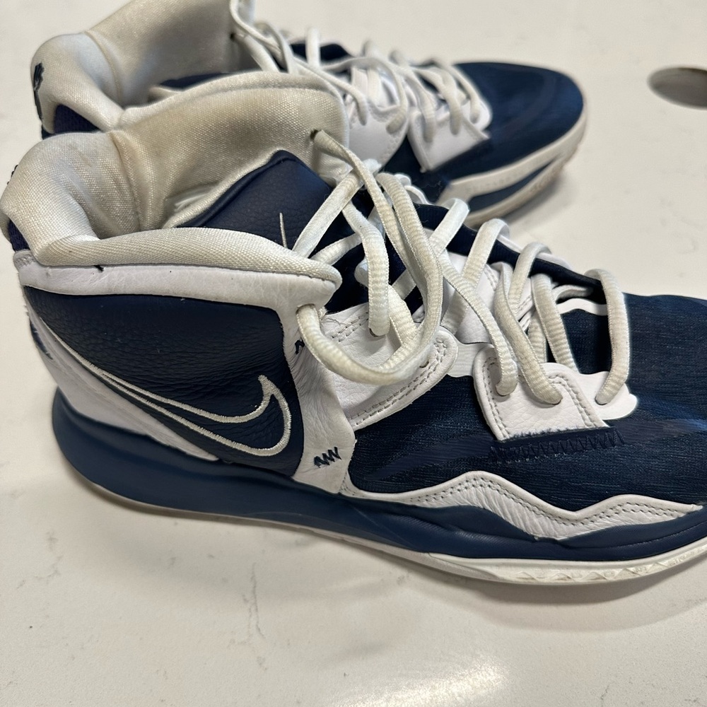 Nike Blue and White High-Top Sneakers